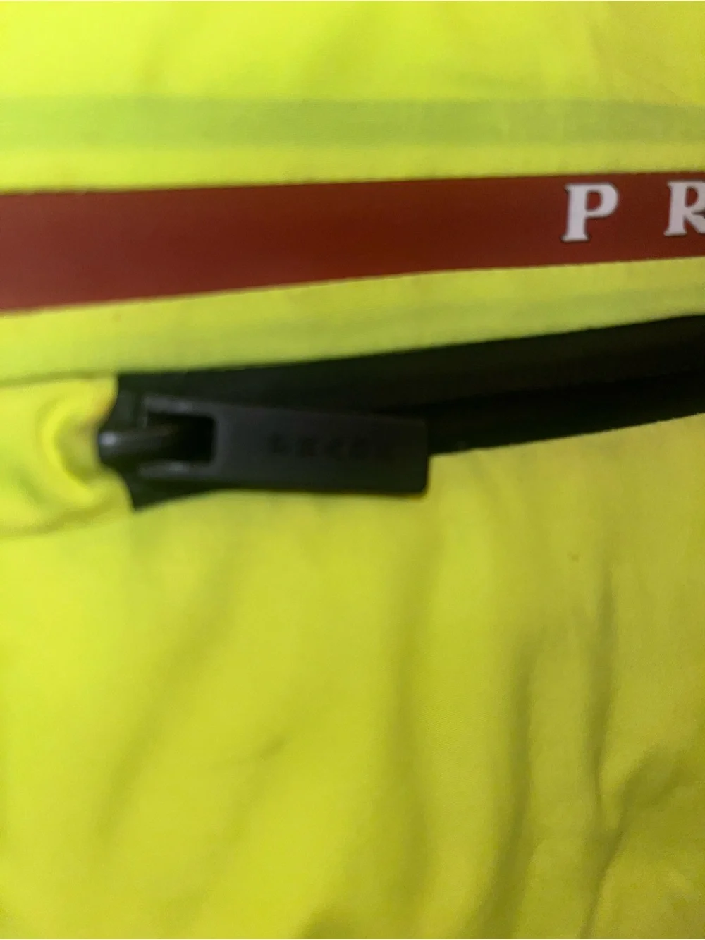 Prada Neon Lime Quilted Puffer Vest
